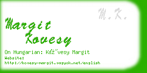 margit kovesy business card